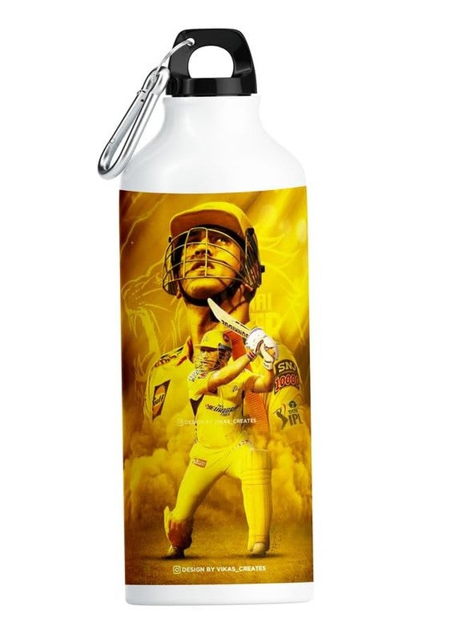 PrintWala Captain Cool MS Dhoni Aluminium Water Bottle - 600 ml | Durable, Eco-Friendly Design - Image 1